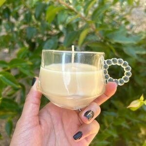 Handmade Sugar cookie teacup candle